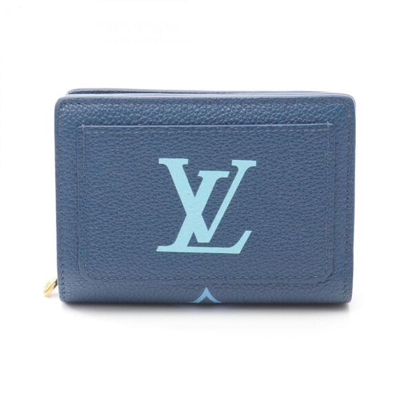 LOUIS VUITTON Navy Monogram Leather Wallet - Picture 1 of 5